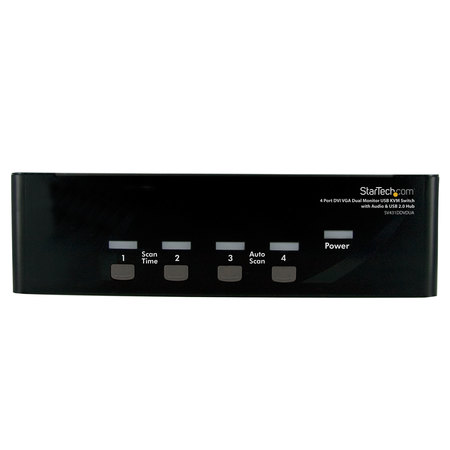 STARTECH.COM 4 Port DVI VGA Dual Monitor KVM Switch USB with Audio SV431DDVDUA